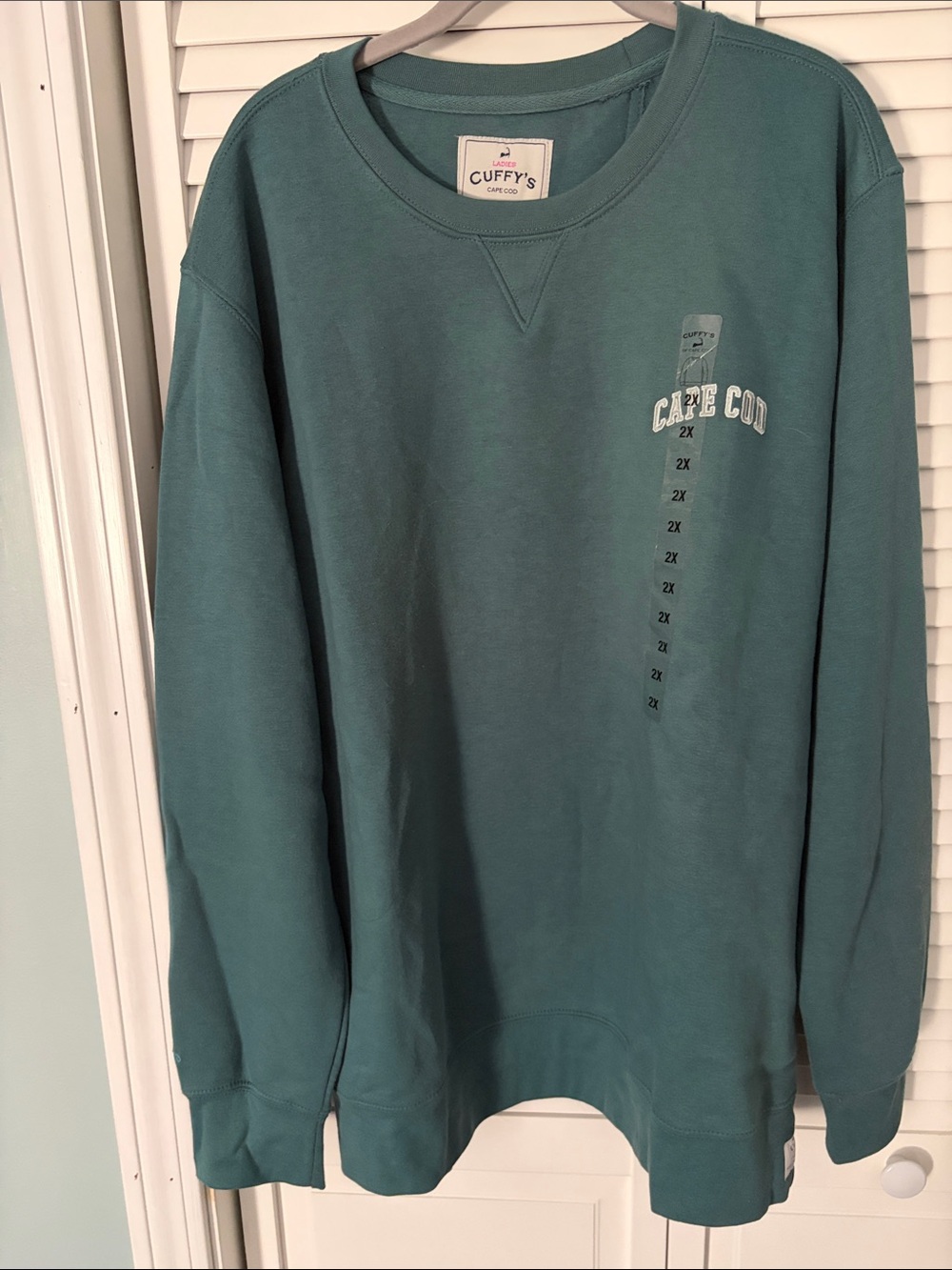 Cuffy's Cape Cod Teal Crewneck Sweatshirt - Women's